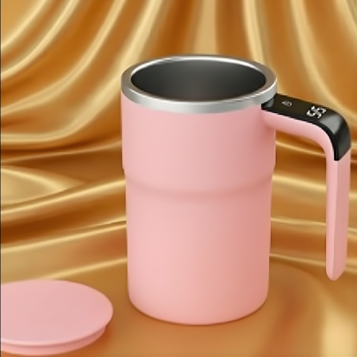 No-Spoon Magnetic Stir Mug | Real-Time Temp Readout